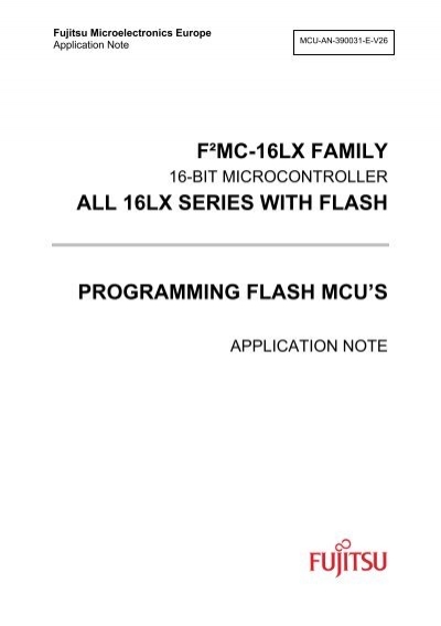 Fujitsu flash mcu programmer